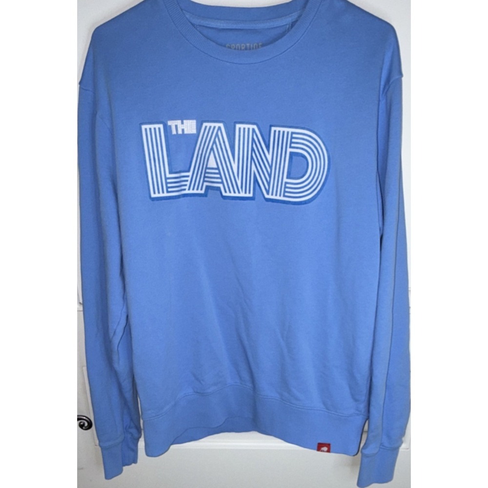Sportiqe Men's Blue "The Land" Graphic Print Crewneck Pullover L Sweatshirt